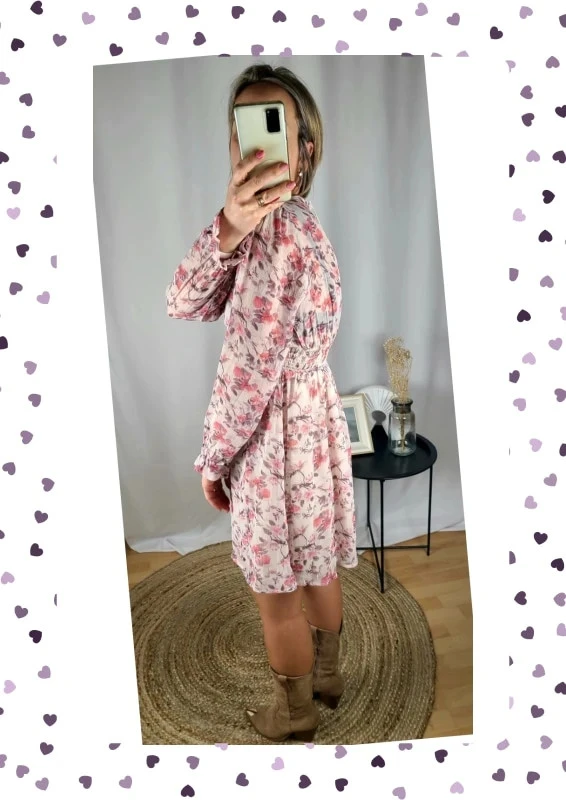Vestido con flores – Forro y cintura elástica – Nueva - Varias tallas disponibles – photo 3